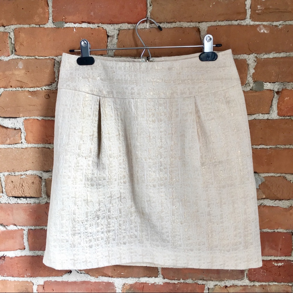 MERONA | Sparkly creme glittered pocketed skirt 04